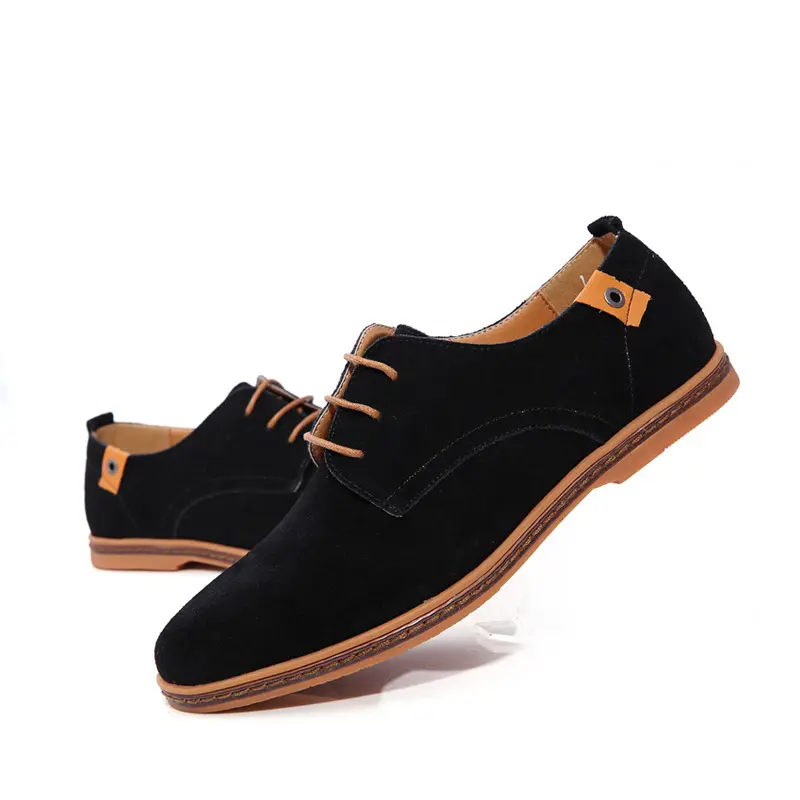 Chaussures en cuir pour hommes, modèle oxford à lacets en daim, style décontracté, tendance, offre spéciale,