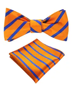 Customize Fashion Self Bow Tie Classic Men's Self Bowtie Handkerchief Set