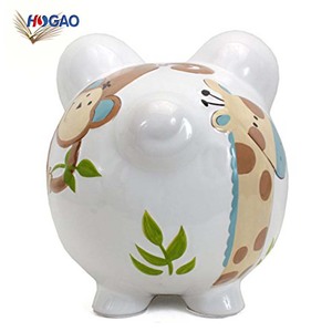 Çin özel Logo seramik domuz para kutusu seramik para kutusu, seramik kumbara çocuk hediyesi - Product Image 2