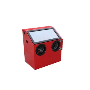 100L Box Type Small Sand Blasting Machine Derusting pressure sandblasting machine manufacturer