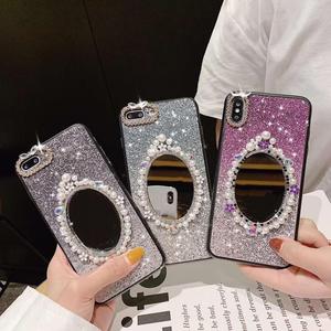Nuova <span class=keywords><strong>Cover</strong></span> Protettiva Morbida Fatta a Mano con Specchio e Glitter Scintillanti per <span class=keywords><strong>iPhone</strong></span> 11 12 <span class=keywords><strong>13</strong></span> 14 15 16 17 Plus Pro Max <span class=keywords><strong>Mini</strong></span> - Product Image 2
