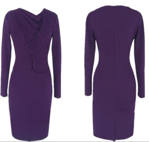 All'ingrosso moda stile Vintage abito <span class=keywords><strong>da</strong></span> donna elegante sottile invernale formale abito <span class=keywords><strong>da</strong></span> ufficio <span class=keywords><strong>per</strong></span> donna - Product Image 3