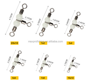 Connecteur pivotant de ligne croisée matériel de pêche, matériel de pêche, 3 voies, plate-forme à perles scintillantes en <span class=keywords><strong>T</strong></span> - Product Image 3