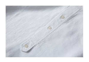 Último verano plus tamaño de <span class=keywords><strong>hombre</strong></span> de <span class=keywords><strong>manga</strong></span> <span class=keywords><strong>corta</strong></span> de lino blanco casual Camisa de polo - Product Image 3