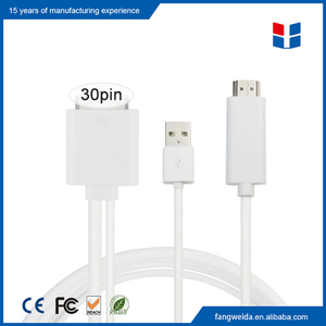 1.8 m cavo HDMI con cavo USB per ipad 1/<span class=keywords><strong>2</strong></span>/3/iphone 4 s/<span class=keywords><strong>ipod</strong></span> <span class=keywords><strong>touch</strong></span> 4th - Product Image 2