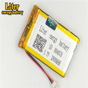 Plug 2.5-2 P 3.7 V 804070 2800 mah Ultra thin battery Lipo, thin film Lithium Rechargeable Battery Li-ion battery - Product Image 3