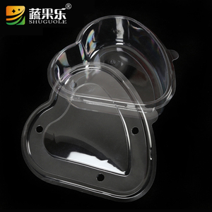 Conteneur en plastique transparent jetable recyclable en forme de cœur pour fruits frais fraises <span class=keywords><strong>Lesui</strong></span> PET - Product Image 3