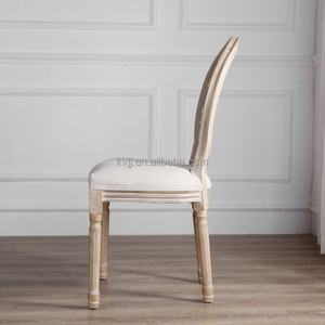 <span class=keywords><strong>Chaise</strong></span> de salle à manger KVJ-7140 en rotin français avec dossier rond et assise en tissu, style <span class=keywords><strong>Louis</strong></span> XV, idéale pour les événements - Product Image 3