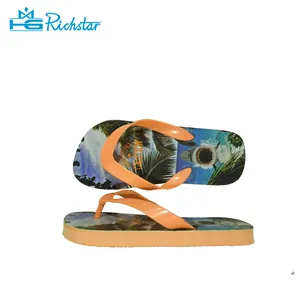 OEM yeni tasarım ısı baskı çocuklar flip flop sandalet