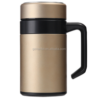 Taza de viaje de acero inoxidable, termo de té aislado al vacío, mantiene el calor, 24 horas, novedad