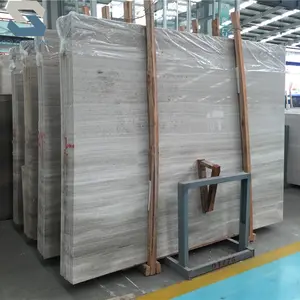 Nouveau produit Guizhou Blanc Bois Grain Marbre En Bois Pour Projet Hôtelier