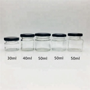 Petit pot en verre de 25 ml (1 oz) de 30 grammes pour <span class=keywords><strong>miel</strong></span> ou <span class=keywords><strong>bougie</strong></span> avec couvercle à visser en métal - Product Image 2