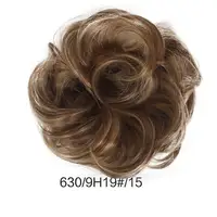 High Quality Curly Messy Bun Hair Piece Scrunchie Updo Cover Hair Extensions Real人間China Manufacturer