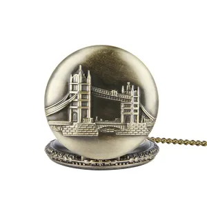 Toptan antika kuvars <span class=keywords><strong>Mirage</strong></span> Vintage cep saati iki köprü Vintage ince zincir cep saati - Product Image 1