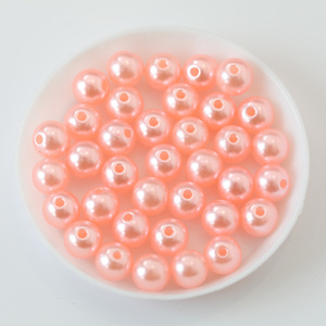 Perlas Redondas de Plástico blanco y arroz de alta calidad estándar de 3 -14mm con 1 agujero para vestido de novia - Product Image 3