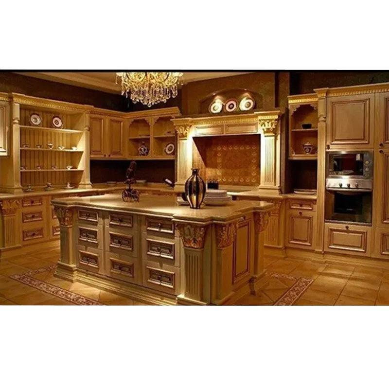 Kabinet Dapur Desain Sederhana, Desain Kabinet Dapur Kayu Solid Gantung Populer, Gambar Furnitur Dapur