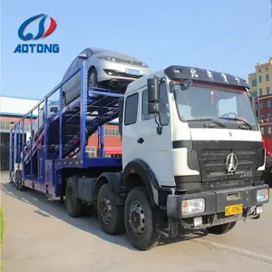 Carrier Chassis Hydraulic Double Deck Steel Chassis Auto 2 Axle 3 Axle 6 Units Cars Vehicle Transporter Carrier For Sale