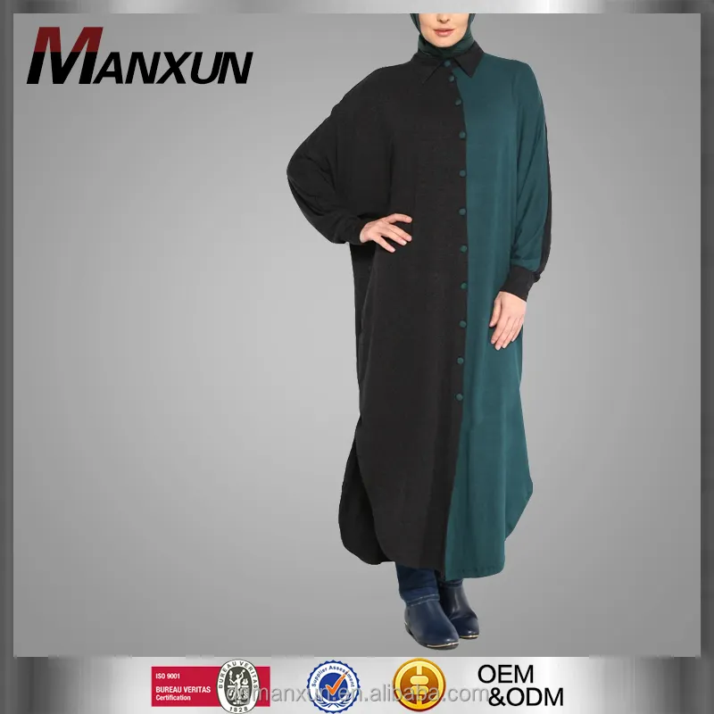 Gaya baru Gaun Pakistan Abaya Kaftan Islamic Pakaian Wanita Dua Tone Ferace Maxim Penciptaan 2016