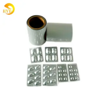 Tingkat Farmasi OPA25/ALU45/PVC60 Foil Aluminium Blister Alu Aluminium Berwarna untuk Pengemasan