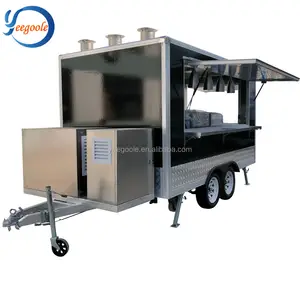 Mobiele fastfood, gebruikt box trailer, concessie voedsel trailer Europese Unie CE