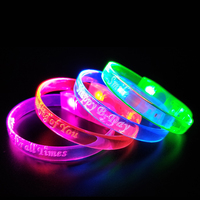 Bracelets lumineux personnalisés, créatifs et scintillants, en multicolore, pour fête d'anniversaire