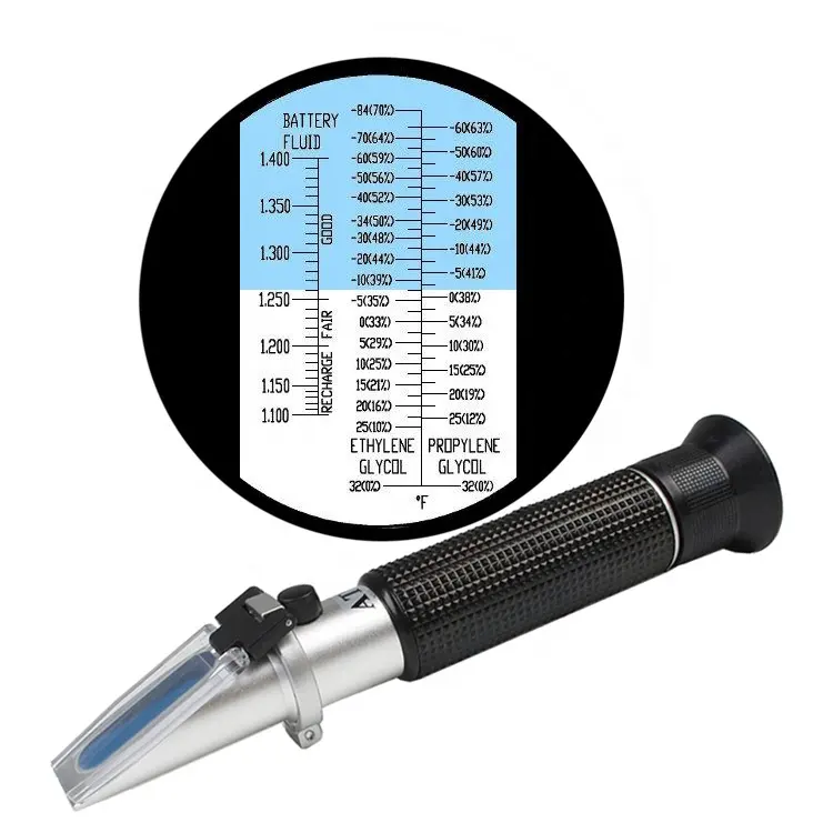 כלי הקפאה רפרקטומטר-84f ~ 32f (0 ~ 70%) לבדיקת נוגדן