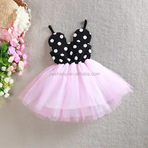 2018 Kids birthday party children dresses girls suspender dress children frocks designs