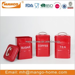 Purple kitchen red canister set