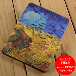 Funda para <span class=keywords><strong>Kindle</strong></span> Paperwhite con diseño de Van Gogh, cubierta de cuero delgada iluminada para <span class=keywords><strong>Kindle</strong></span> Paperwhite - Product Image 3