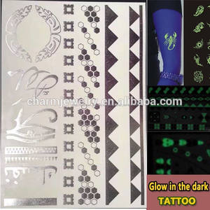 Oem-großhandel glow in the dark tattoo mode Marken leuchtenden tattoo temporäre tattoos aufkleber für erwachsene glis006 - Product Image 1