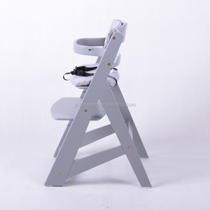 <span class=keywords><strong>Chaise</strong></span> <span class=keywords><strong>haute</strong></span> ajustable en bois gris, <span class=keywords><strong>haute</strong></span>, pour bébé - Product Image 2