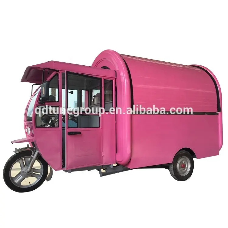 Electric China mobile food cart bike mobile food truck with three wheels