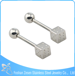 Fabrik großhandel piercing kostenlose probe benutzerdefinierte unterschiedlich geformte zunge ring - Product Image 4