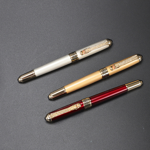 Stylo plume Dragon Fountain avec clip en forme de dragon gravé, stylo à encre décoratif avec pointe en iridium et anneau gravé - Product Image 3