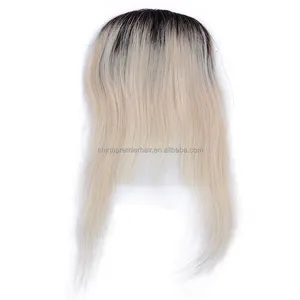 4*3 10 Inci 100% Potongan Rambut Manusia Cina Virgin Warna Ombre Rambut Manusia Bang