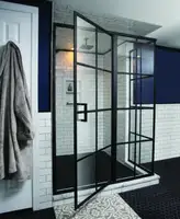 فندق المفصلي مقصورة الاستحمام غرفة الاستحمام الفولاذ المقاوم للصدأ مربع أسود إطار من الألومنيوم مقصورة استحمام من الزجاج