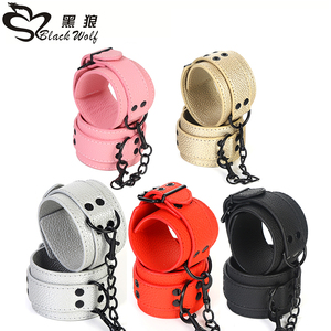 Lobo negro múltiples de cuero Color PU Kit <span class=keywords><strong>sexo</strong></span> bondage esposas - Product Image 1
