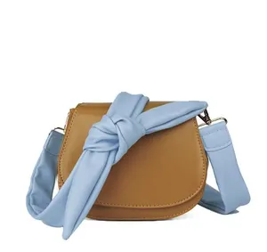 Bolso de hombro con lazo para mujer, Mini bolsa para SILLÍN, diseño cruzado, novedad, 2019