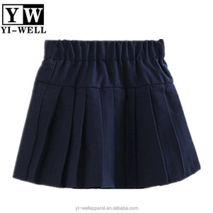 Wholesale School Uniform Knee Length <strong>Skirt</strong> School Girl Plain Half <strong>Navy</strong> <strong>Skirt</strong> - Product Image 4