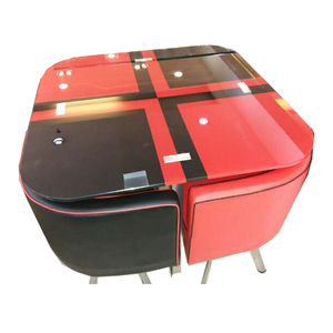 Tecnología Avanzada negro vidrio templado <span class=keywords><strong>mesa</strong></span> <span class=keywords><strong>de</strong></span> <span class=keywords><strong>comedor</strong></span> <span class=keywords><strong>y</strong></span> <span class=keywords><strong>sillas</strong></span> conjuntos con la mejor calidad - Product Image 4