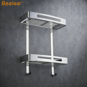 Beelee BA9287C2 <span class=keywords><strong>Mensola</strong></span> Angolare per <span class=keywords><strong>Bagno</strong></span> a Doppio Ripiano, Prezzo di Fabbrica, per Casa e Hotel - Product Image 3