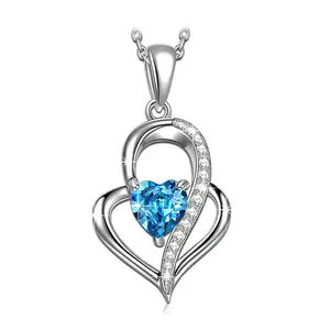 Grande colar de cristal azul joyas, titanic coração do oceano colar