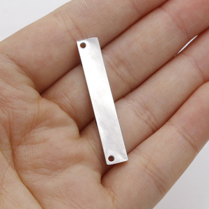 35mm de acero inoxidable pulido espejo rectángulo de resultados de la joyería de DIY encantos <span class=keywords><strong>Bar</strong></span> para la fabricación de pulsera - Product Image 5
