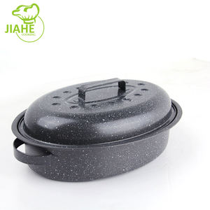 Thép Carbon Chất Lượng Cao Bìa Men Hình Bầu Dục Rang Pan - Product Image 3