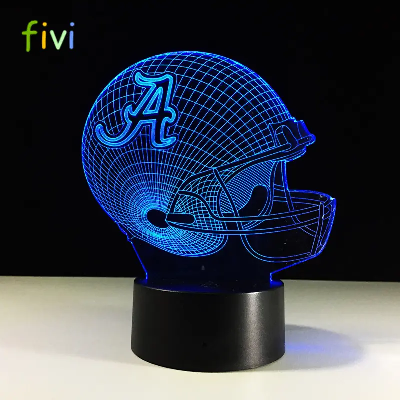 Atlanta şahinleri amerikan futbol kap kask NFL 3D LED renk değiştirme dekor gece işık dokunmatik indüksiyon tarafından kontrol