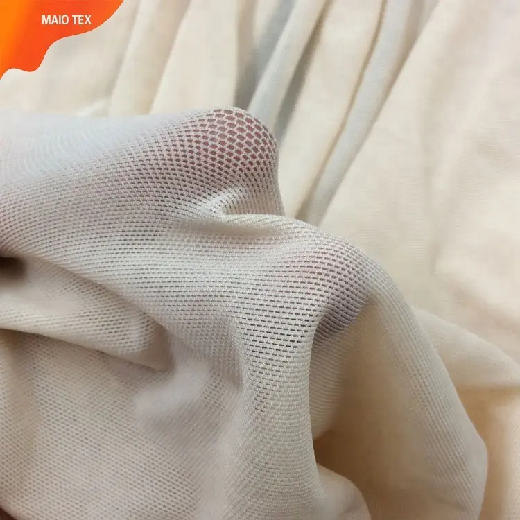 40D spandex de nylon elástico malla elástico neto de malla de tela para la ropa interior