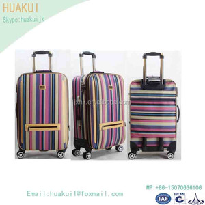 Enfants et femmes mode <span class=keywords><strong>voyage</strong></span> bagages PU impression motif bagages sacs poignée télescopique bagages meilleure <span class=keywords><strong>valise</strong></span> à roulettes - Product Image 3