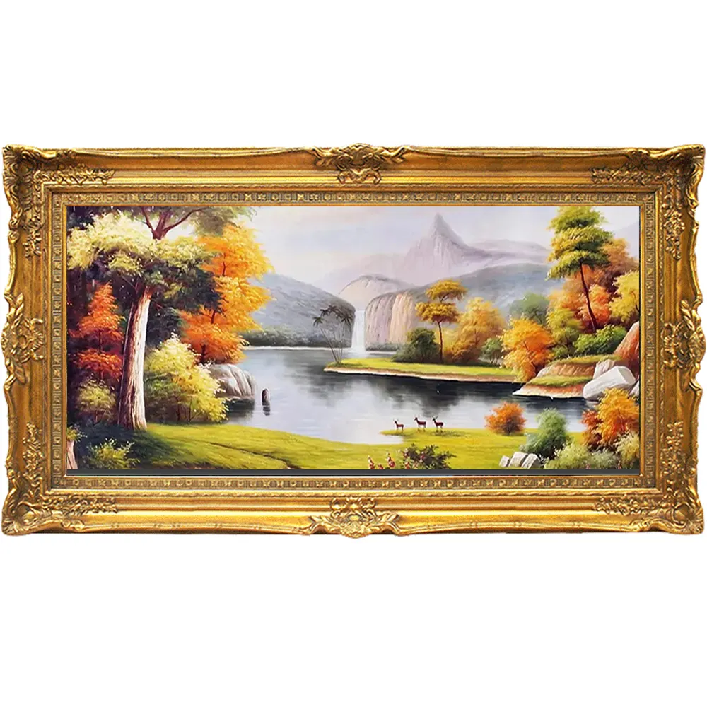 made in China handpainted oil painting beautiful european landscape paintings autumn canvas wall art