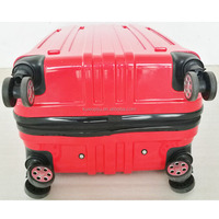 Ensemble de bagages 3 pièces en ABS PC avec serrure TSA suisse, roulettes pivotantes à 4 roues, valise rigide dorée