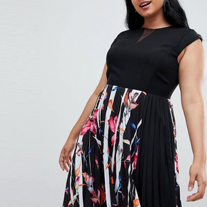 Fat Women Design <strong>Dresses</strong> Western Fashion Printed Maxi <strong>Dress</strong> Pleated Sleeveless <strong>Dancing</strong> <strong>Chiffon</strong> <strong>Dress</strong> - Product Image 4